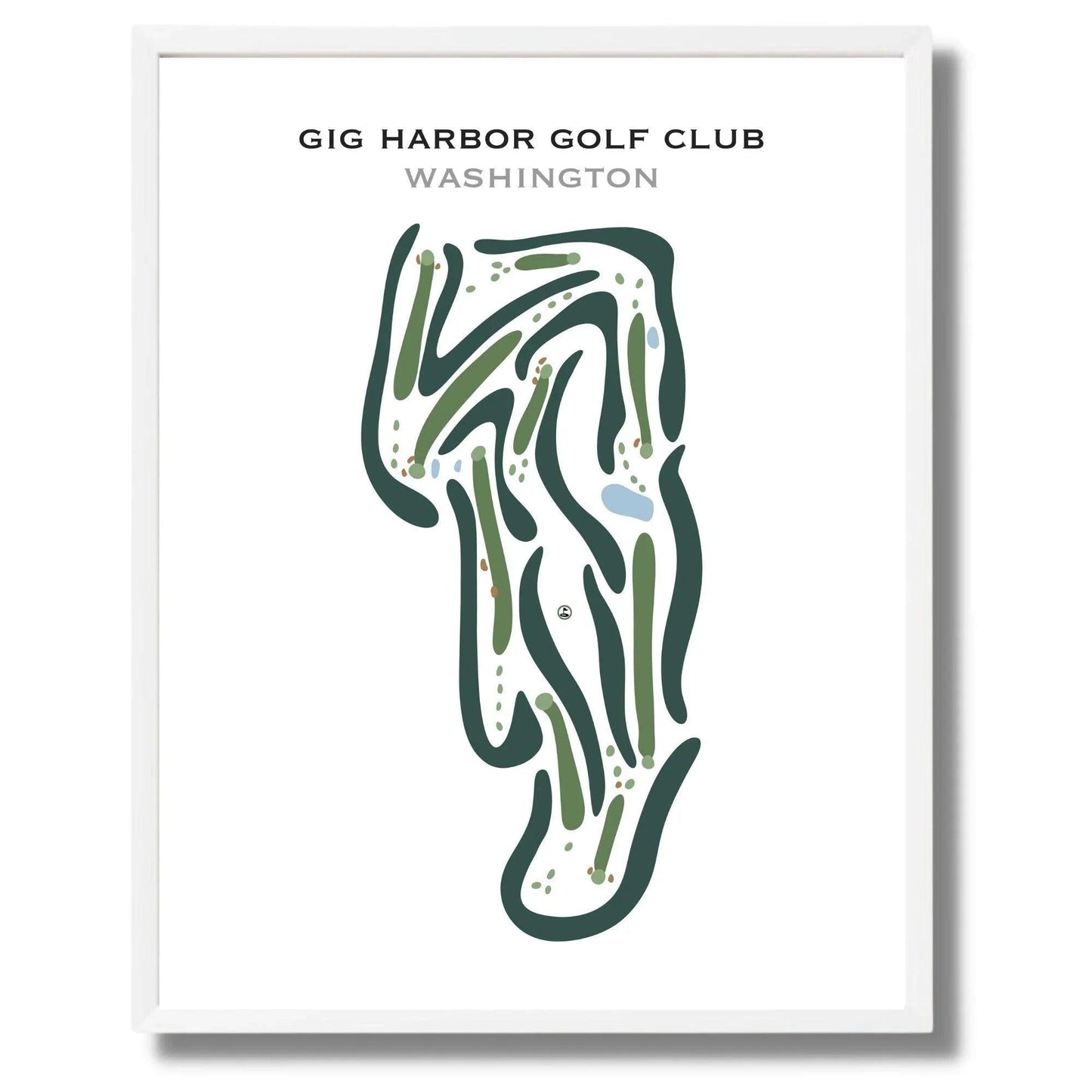 Gig Harbor Golf Club Course, Washington - Printed Golf Courses