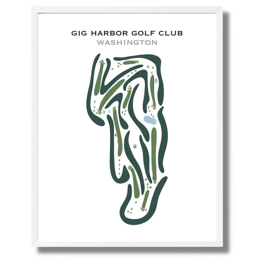 Gig Harbor Golf Club Course, Washington - Printed Golf Courses