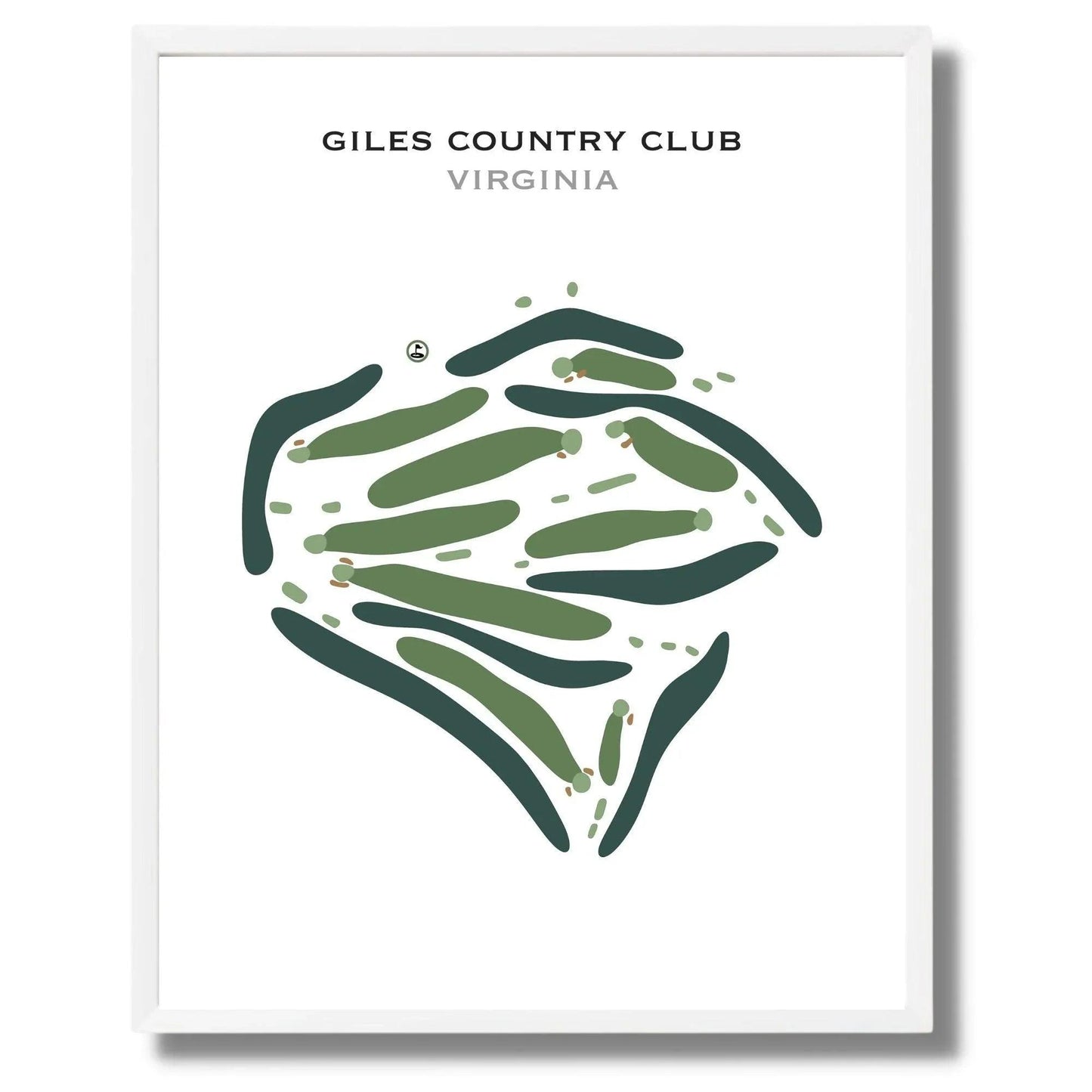 Giles Country Club, Virginia - Printed Golf Course