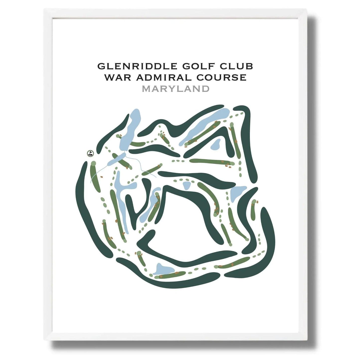 GlenRiddle Golf Club War Admiral Course, Maryland - Printed Golf Courses