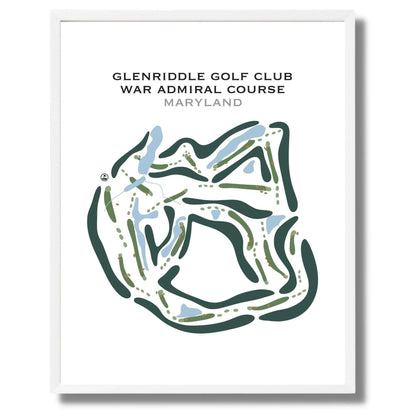 GlenRiddle Golf Club War Admiral Course, Maryland - Printed Golf Courses