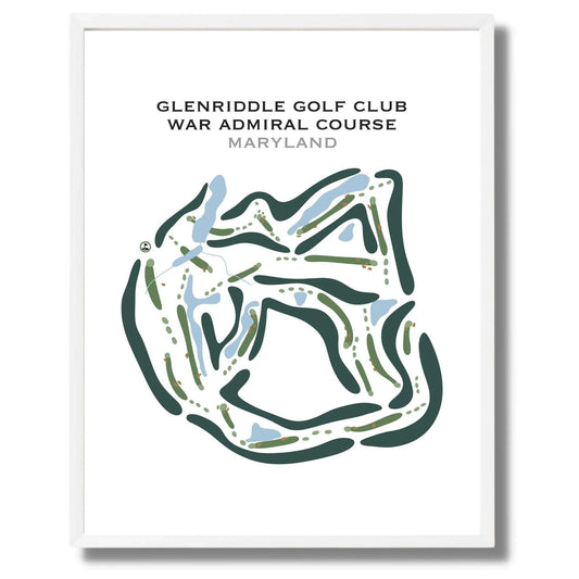 GlenRiddle Golf Club War Admiral Course, Maryland - Printed Golf Courses
