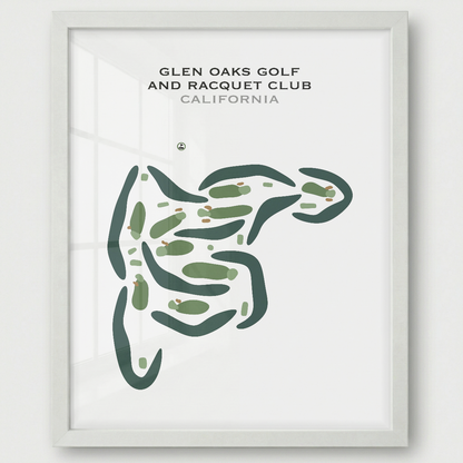 Glen Oaks Golf & Racquet Club, California - Printed Golf Courses