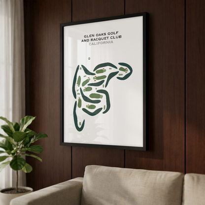 Glen Oaks Golf & Racquet Club, California - Printed Golf Courses