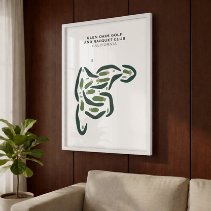 Glen Oaks Golf & Racquet Club, California - Printed Golf Courses