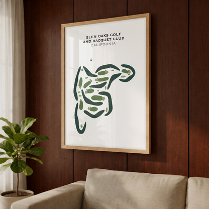 Glen Oaks Golf & Racquet Club, California - Printed Golf Courses
