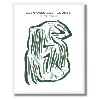 Glen Oaks Golf Club, Michigan - Printed Golf Courses