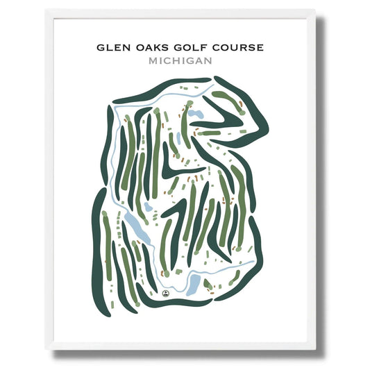 Glen Oaks Golf Club, Michigan - Printed Golf Courses