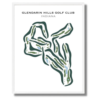 Glendarin Hills Golf Club, Indiana - Printed Golf Courses