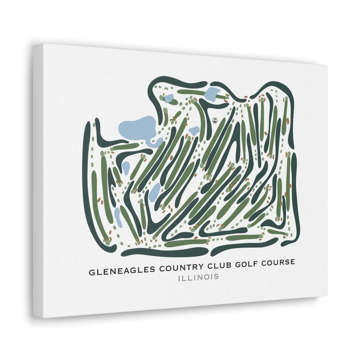 Gleneagles Country Club Golf Course, Illinois - Printed Golf Courses