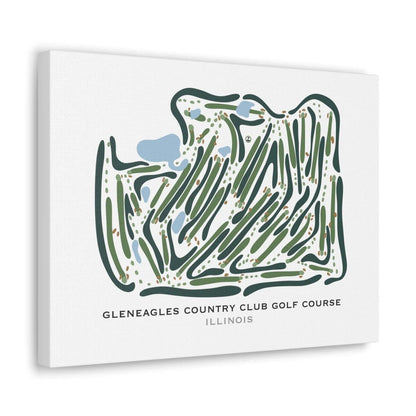 Gleneagles Country Club Golf Course, Illinois - Printed Golf Courses