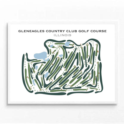 Gleneagles Country Club Golf Course, Illinois - Printed Golf Courses