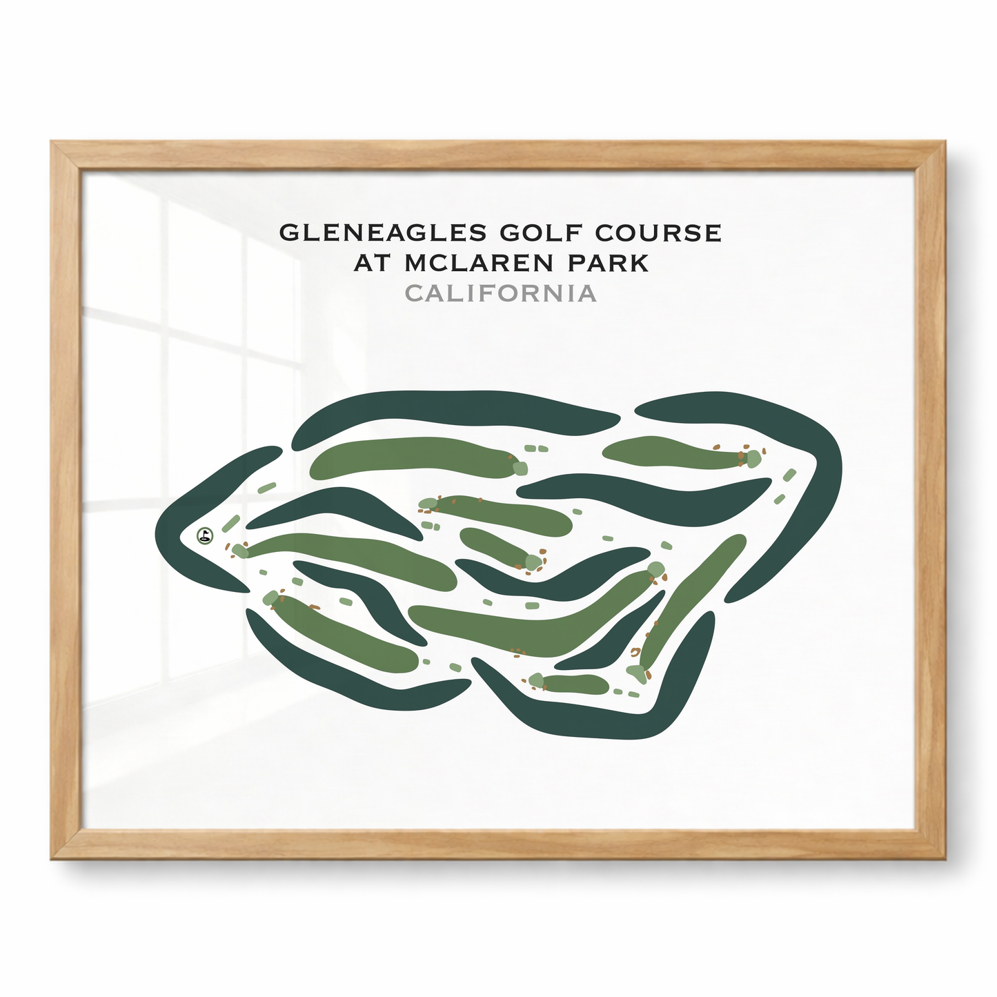 Gleneagles Golf Course at McLaren Park, California - Printed Golf Courses