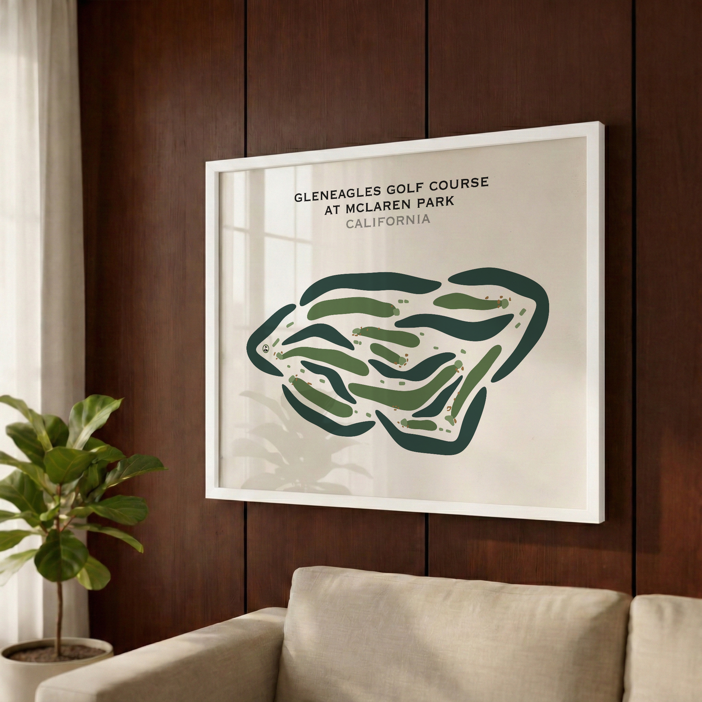 Gleneagles Golf Course at McLaren Park, California - Printed Golf Courses