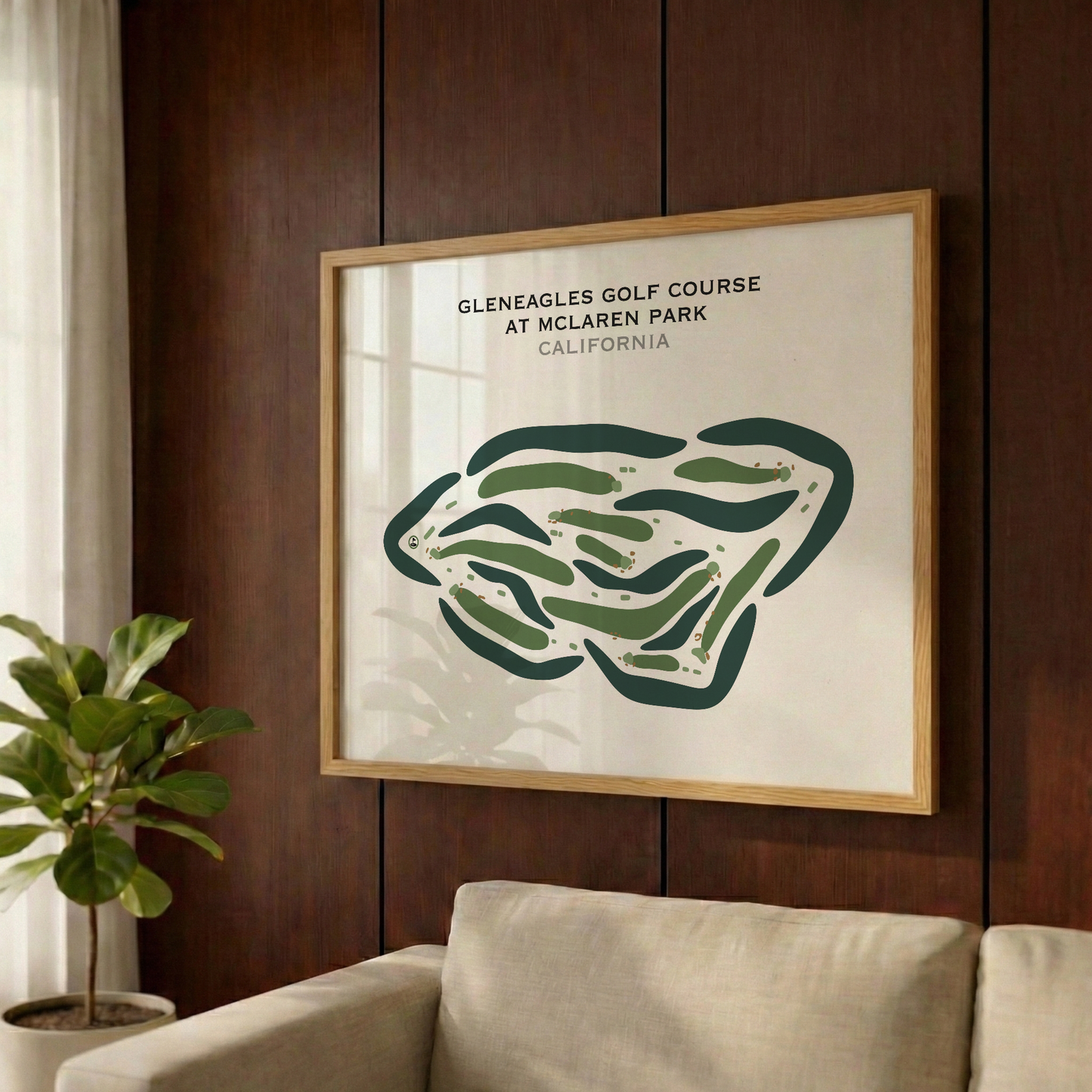 Gleneagles Golf Course at McLaren Park, California - Printed Golf Courses