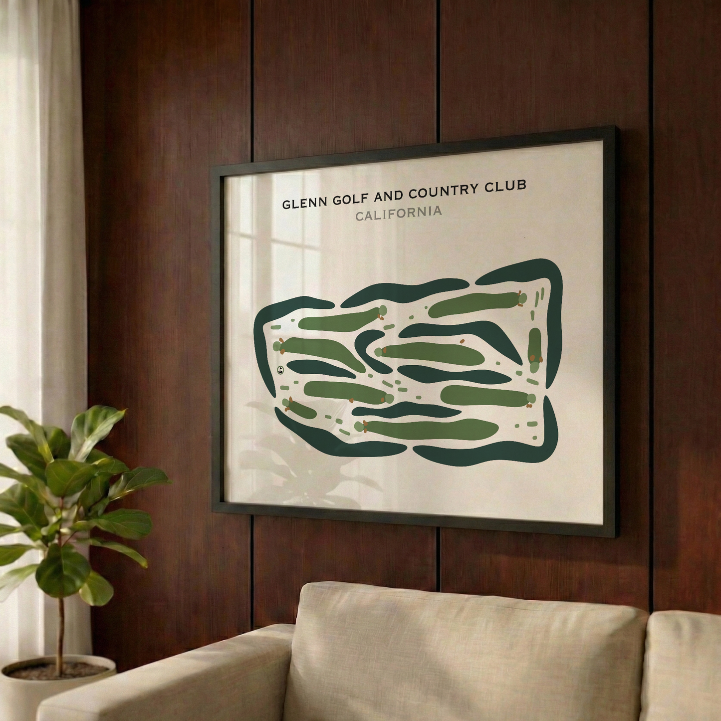Glenn Golf & Country Club, California - Printed Golf Courses