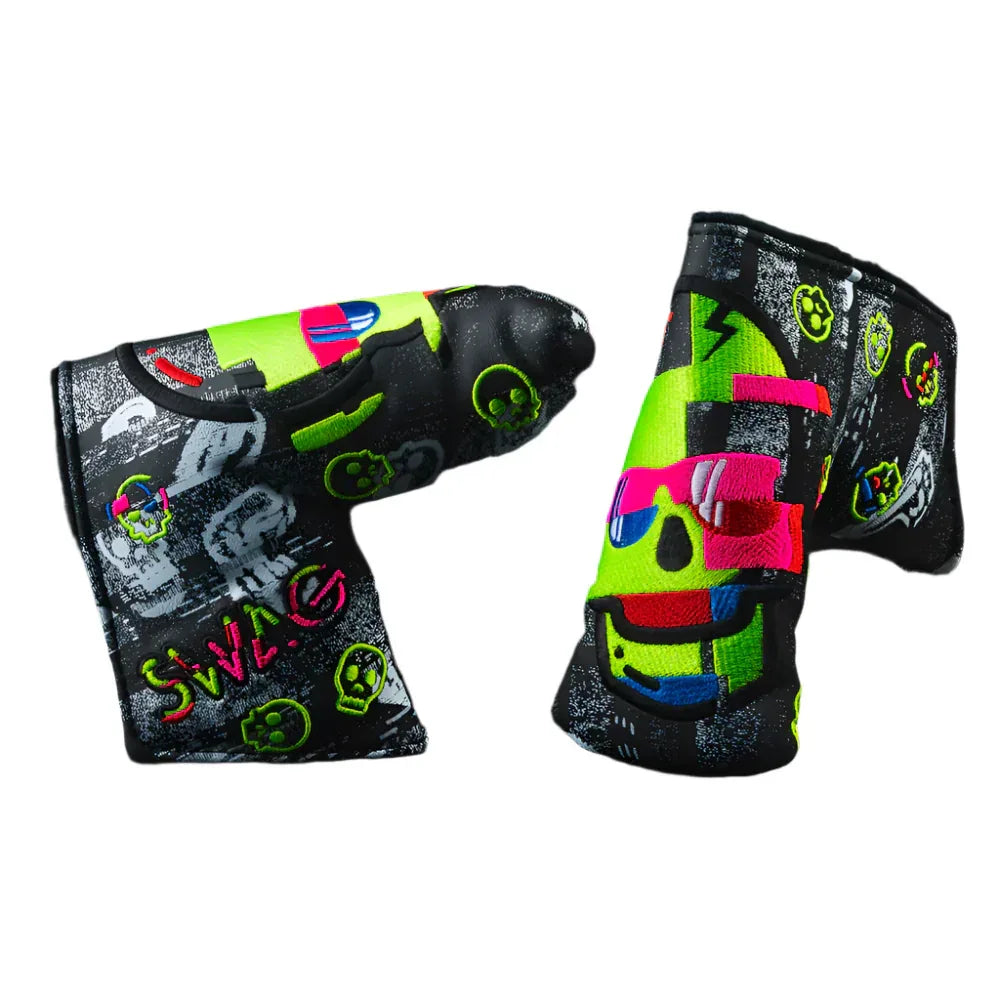 Swag Golf - NFT Only Glitch Skull Ver 2.5 Blade Putter Headcover - GOLF LEAGUE