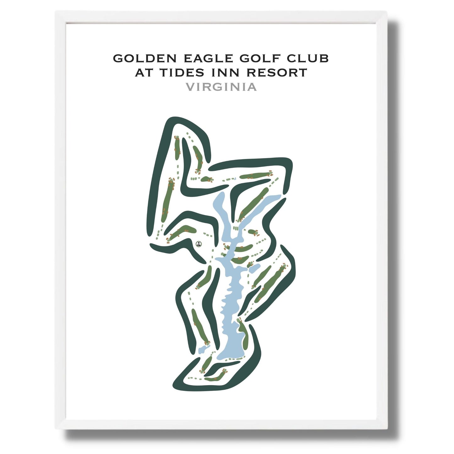 Golden Eagle Golf Course at The Tides Inn Resort, Virginia - Printed Golf Courses