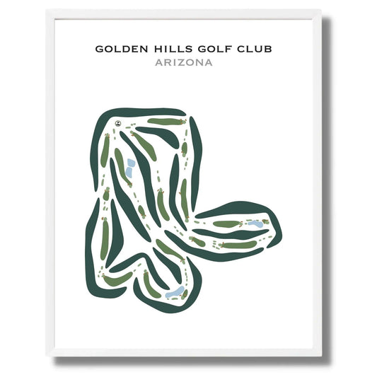 Golden Hills Golf Club, Arizona - Printed Golf Courses