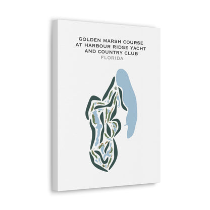 Golden Marsh Course at Harbour Ridge Yacht & Country Club, Florida - Printed Golf Courses