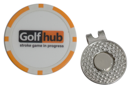 “Golfhub – Stroke Game in Progress” Golf Ball Marker Poker Chip