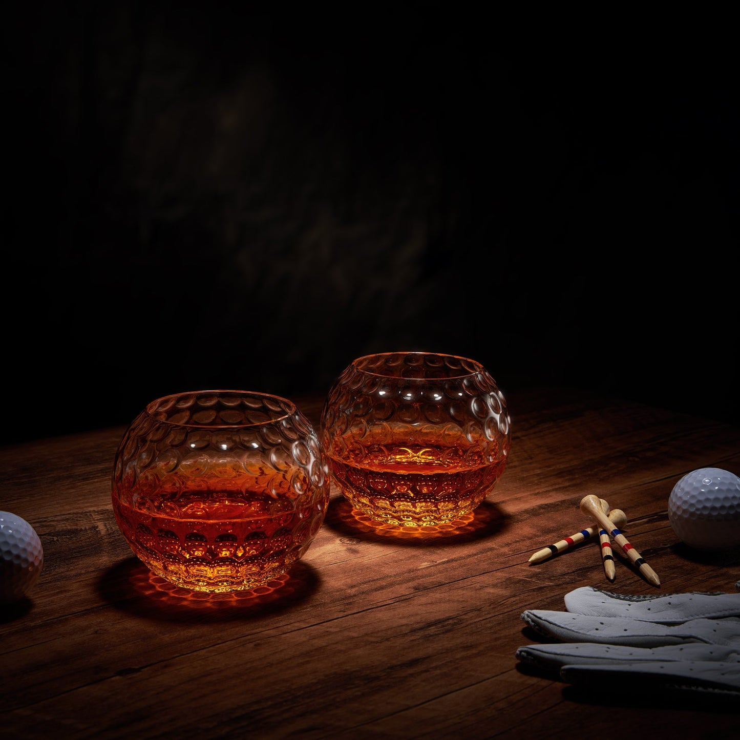 Golf Whiskey Glasses | 15 OZ Golf Ball Shaped Old Fashioned Liquor, Cocktail Glass, Crystal Unique & Fun Drinking Glassware Accessories, Gift For Him, Husband, Father, Boyfriend, Her