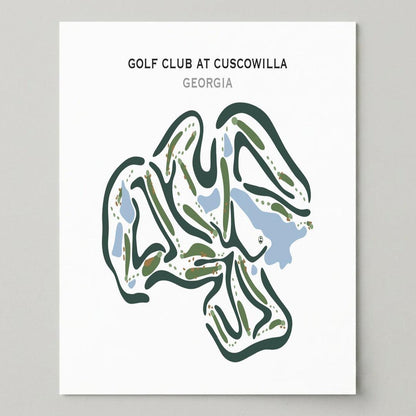 Golf Club at Cuscowilla, Georgia - Printed Golf Courses