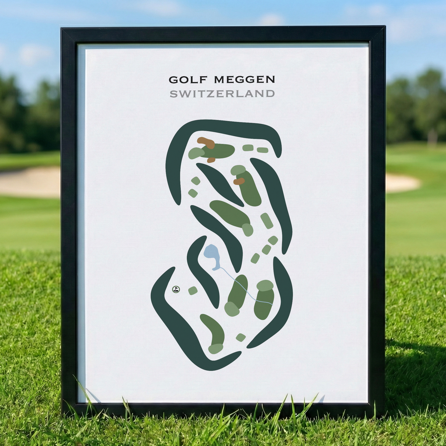 Golf Meggen, Switzerland - Printed Golf Courses
