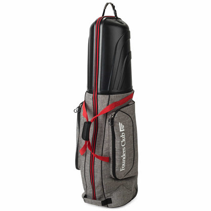 Founders Club Golf Travel Bag with Wheels - Lightweight Travel Cover & Case for Airlines - Club Protection with ABS Hard Top & Standup Pole Stiffening System