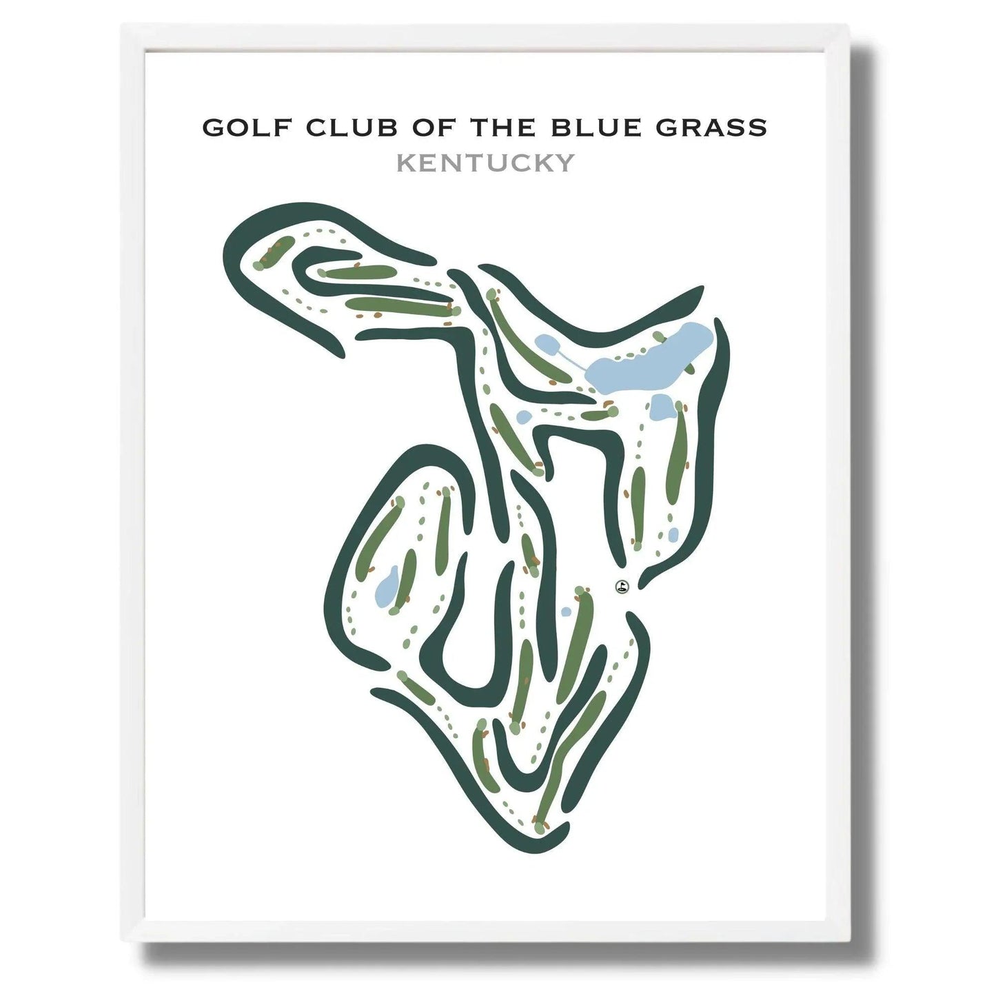 Golf Club of The Blue Grass, Kentucky - Printed Golf Courses