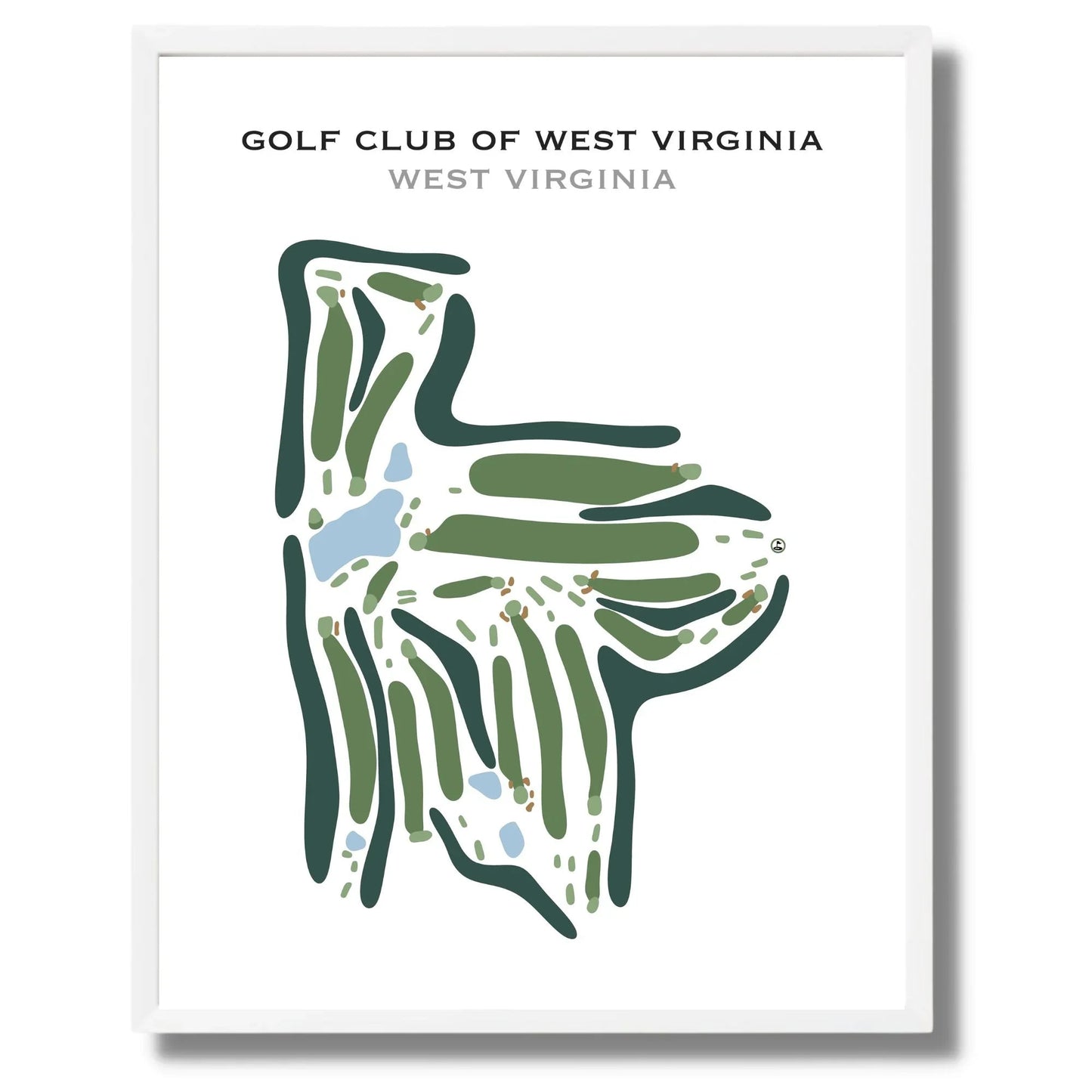 Golf Club of West Virginia, West Virginia - Printed Golf Course