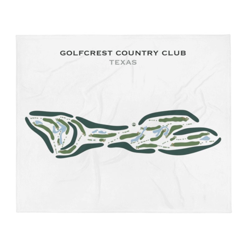 Golfcrest Country Club, Texas - Printed Golf Courses