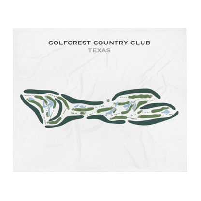Golfcrest Country Club, Texas - Printed Golf Courses