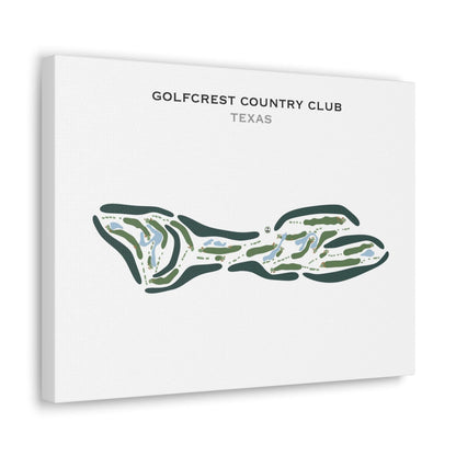 Golfcrest Country Club, Texas - Printed Golf Courses