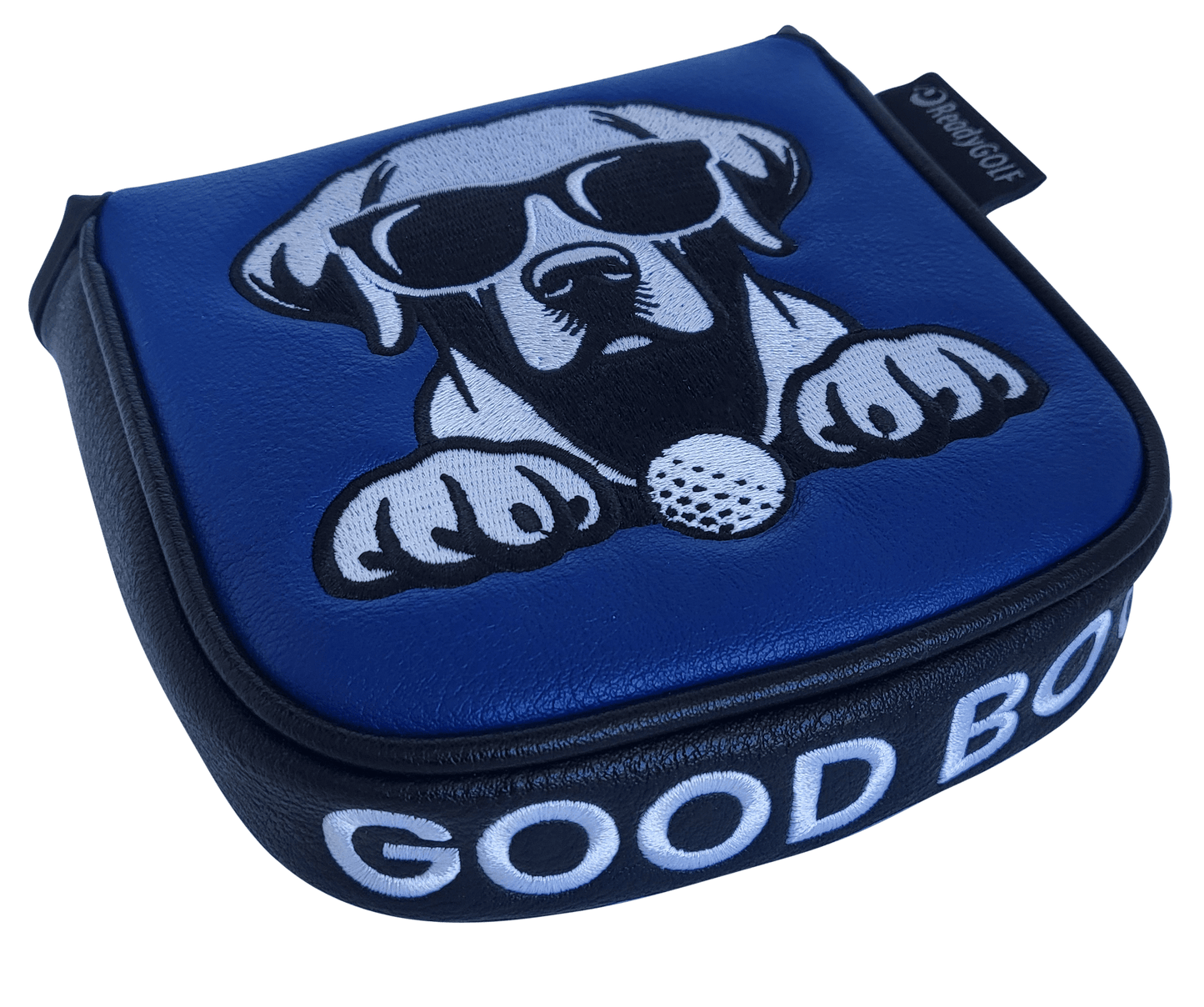 L.A.B. DF2.1 Embroidered Center-Shafted Putter Cover by ReadyGOLF - Good Boy (Black Lab)