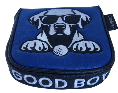 L.A.B. DF2.1 Embroidered Center-Shafted Putter Cover by ReadyGOLF - Good Boy (Black Lab)