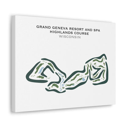 Grand Geneva Resort & Spa - The Highlands Course, Wisconsin - Printed Golf Courses