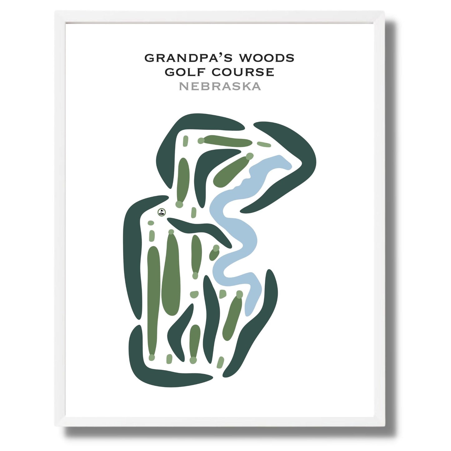 Grandpa's Woods Golf Course, Nebraska - Printed Golf Courses