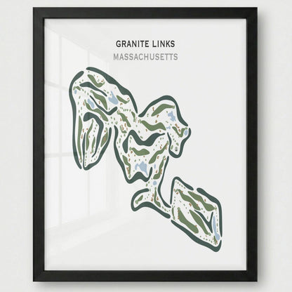 Granite Links Golf Club, Quincy, Massachusetts - Printed Golf Courses