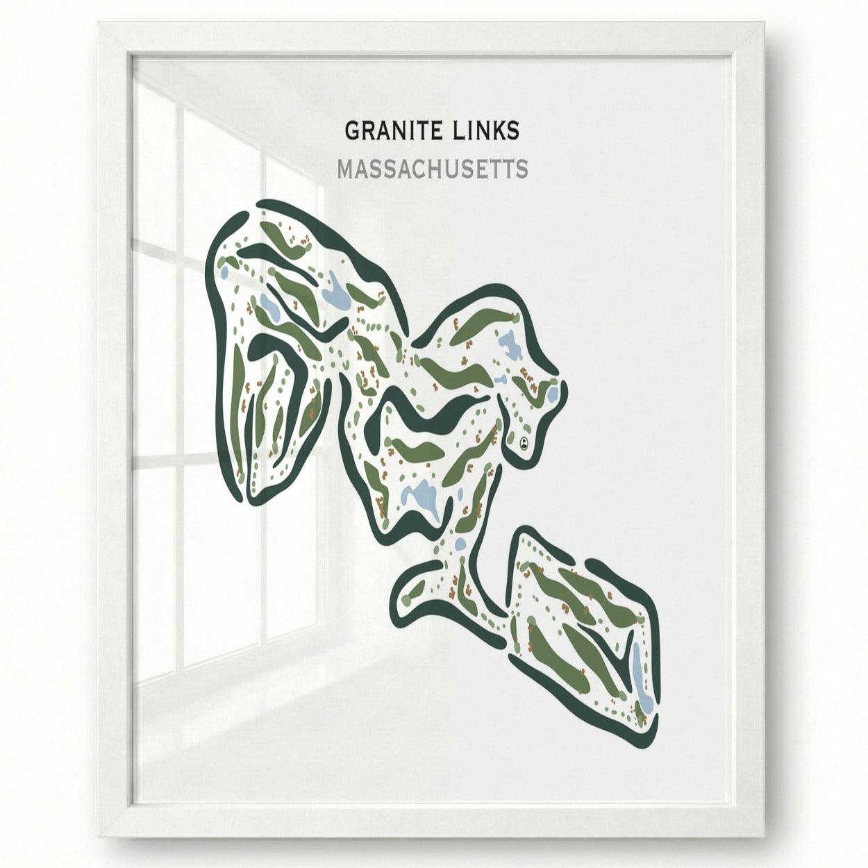 Granite Links Golf Club, Quincy, Massachusetts - Printed Golf Courses