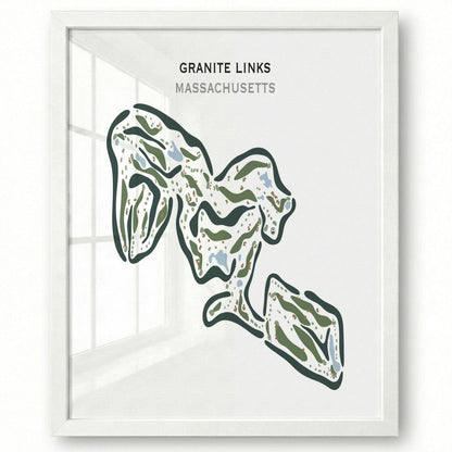 Granite Links Golf Club, Quincy, Massachusetts - Printed Golf Courses