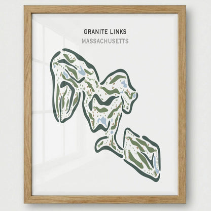Granite Links Golf Club, Quincy, Massachusetts - Printed Golf Courses