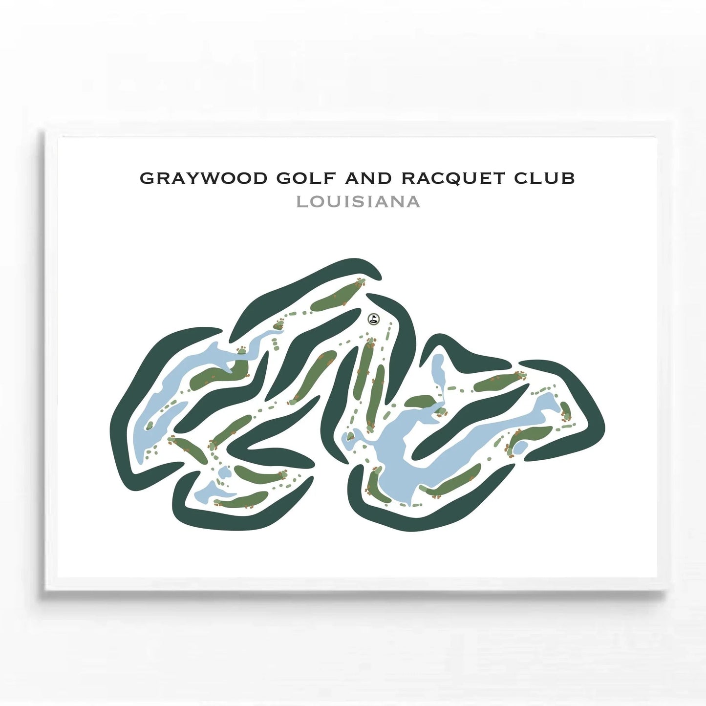 Graywood Golf & Racquet Club, Louisiana - Printed Golf Courses