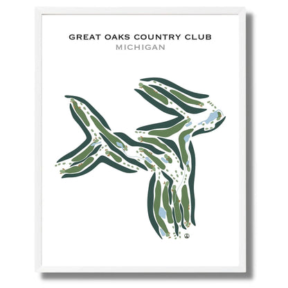 Great Oaks Country Club, Michigan - Printed Golf Courses