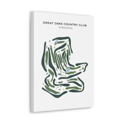 Great Oaks Country Club, Virginia - Printed Golf Course
