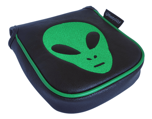L.A.B. DF2.1 Embroidered Center-Shafted Putter Cover by ReadyGOLF - Green Alien