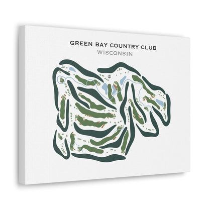 Green Bay Country Club, Wisconsin - Printed Golf Courses