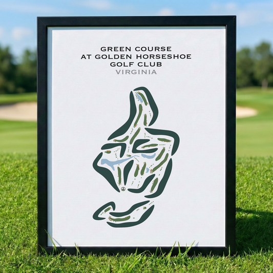Green Course at Golden Horseshoe Golf Club, Virginia - Printed Golf Courses