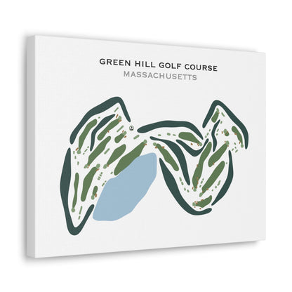 Green Hill Golf Course, Massachusetts - Printed Golf Courses