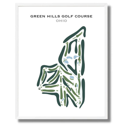 Green Hills Golf Course, Ohio - Printed Golf Course